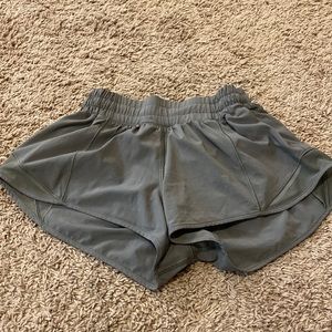 Lululemon Olive Green Hotty Hot Low-Rise Lined Short